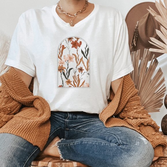 SimplyBeverly Tops - Life Of Lilies half circle oval graphic tee